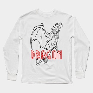 Comic Cartoon Dragon Design Long Sleeve T-Shirt